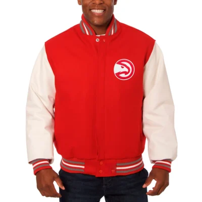 Atlanta Hawks Wool & Leather Varsity Jacket