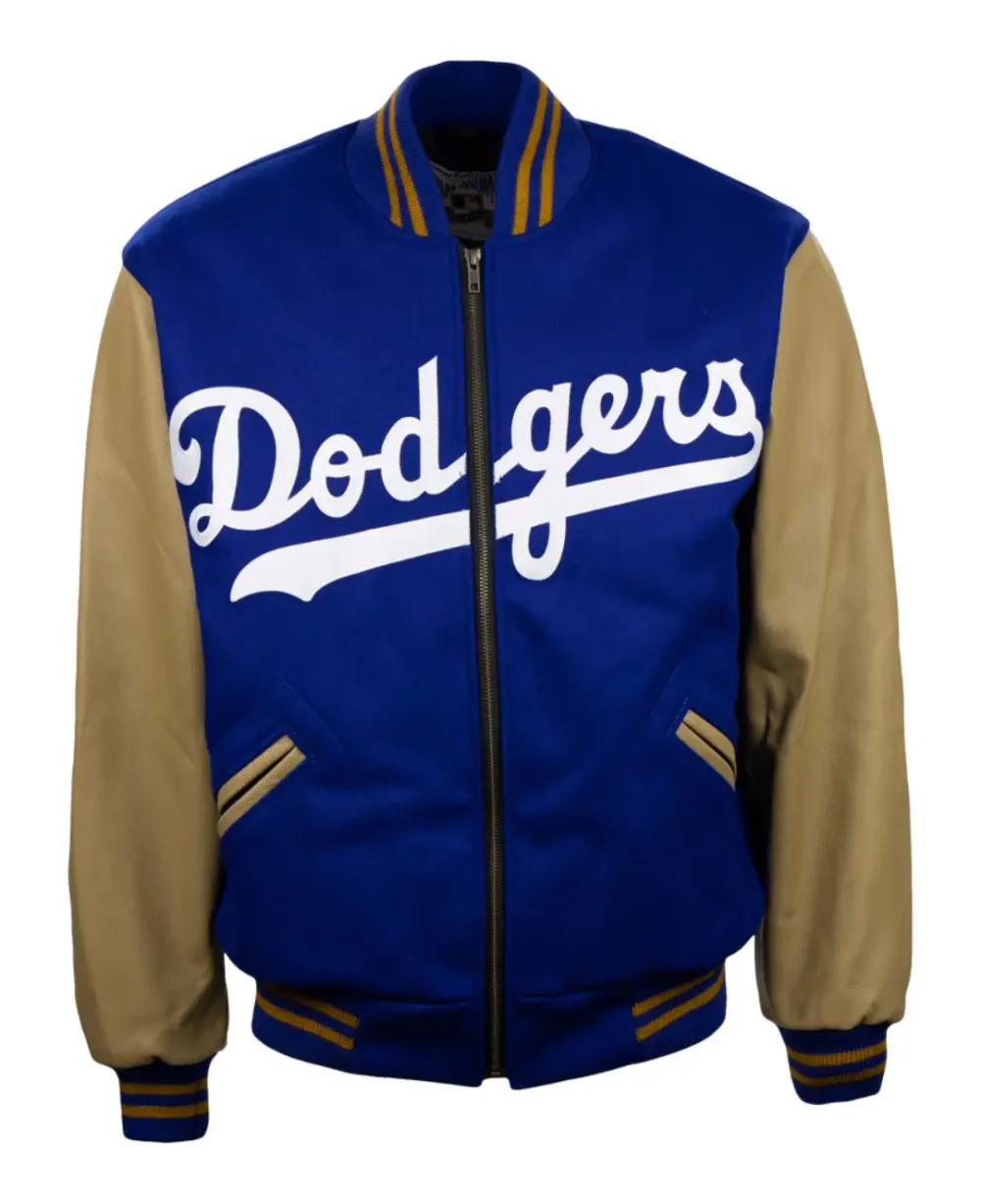 Brooklyn Dodgers Authentic Wool & Leather Varsity Jacket