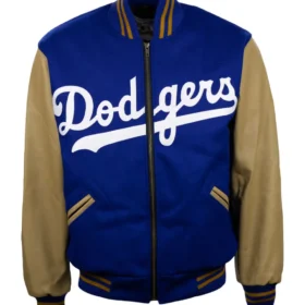 Brooklyn Dodgers 1937 Authentic Blue Wool & Leather Varsity Jacket