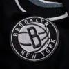 Brooklyn Nets Black/Cream Wool & Leather Varsity Jacket