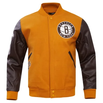 Brooklyn Nets Classic Wool & Leather Varsity Jacket