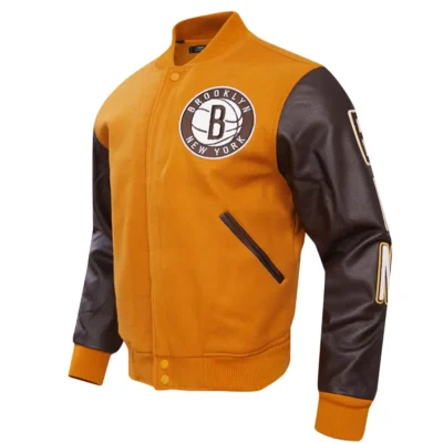 Brooklyn Nets Classic Wool & Leather Varsity Jacket