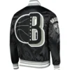 Brooklyn Nets Pro Standard Black Capsule Satin Varsity Jacket