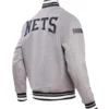 Brooklyn Nets Pro Standard Heather Crest Emblem Varsity Jacket