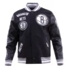 Brooklyn Nets Retro Classic Wool & Leather Varsity Jacket