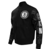 Brooklyn Nets Retro Classic Rib Wool & Leather Varsity Jacket