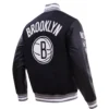 Brooklyn Nets Retro Classic Wool & Leather Varsity Jacket