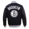 Brooklyn Nets Retro Classic Wool & Leather Varsity Jacket