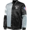 Brooklyn Nets Starter Leader Satin Varsity Jacket