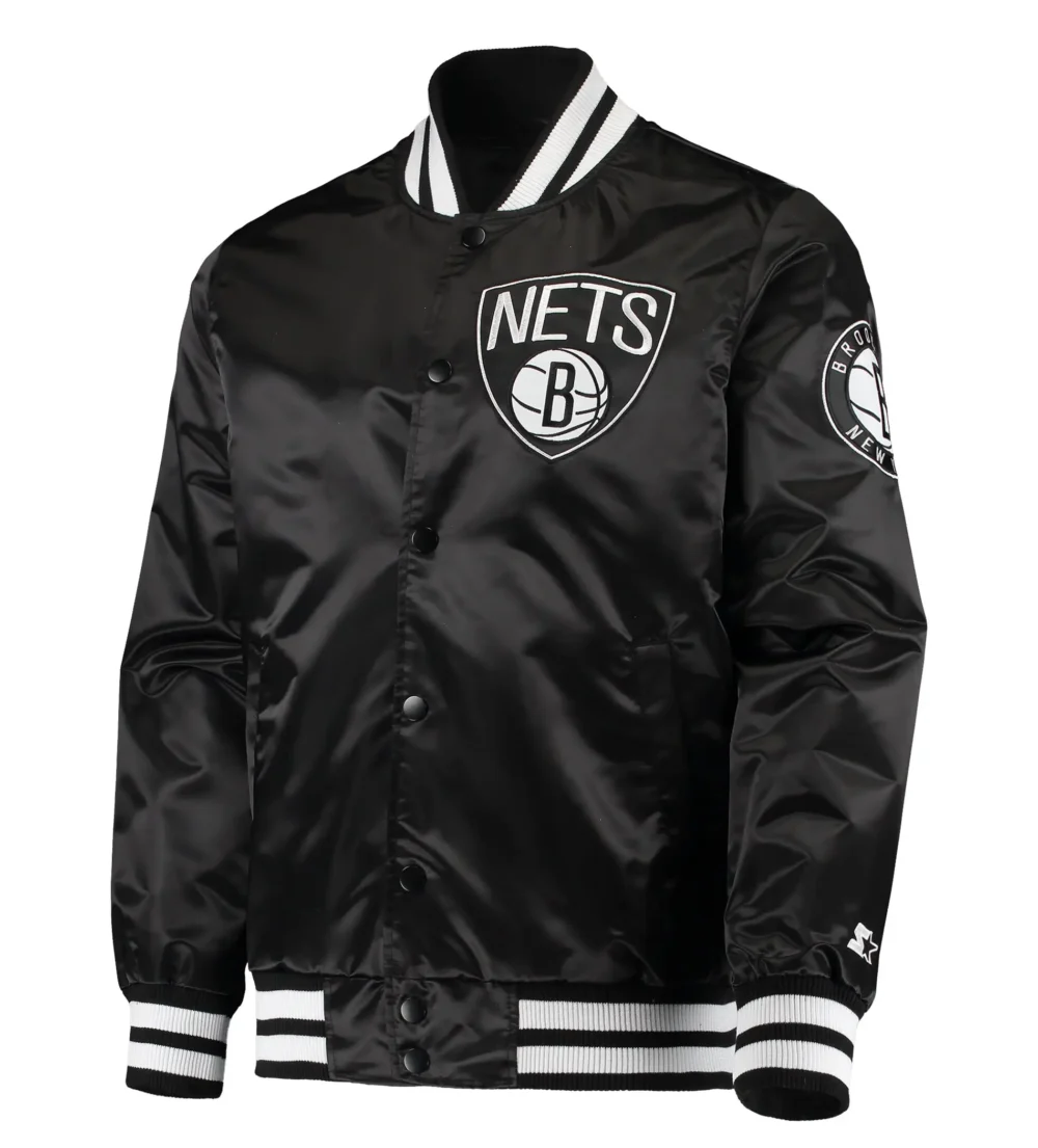 Brooklyn Nets Starter The Diamond Classic Satin Varsity Jacket