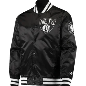 Brooklyn Nets Starter The Diamond Classic Satin Varsity Jacket