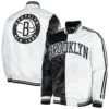 Brooklyn Nets Starter Fast Break Satin Varsity Jacket