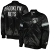 Brooklyn Nets Starter Pick & Roll Satin Varsity Jacket