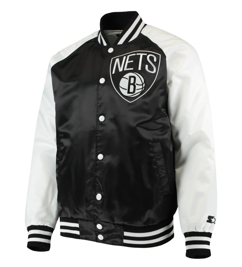 Brooklyn Nets Starter Point Guard Satin Varsity Jacket