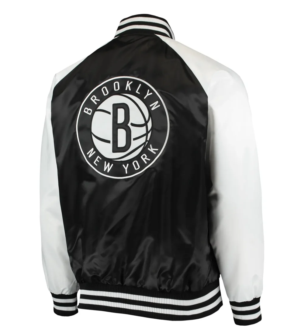 Brooklyn Nets Starter Point Guard Satin Varsity Jacket