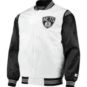 Brooklyn Nets Starter Renegade Satin Varsity Jacket