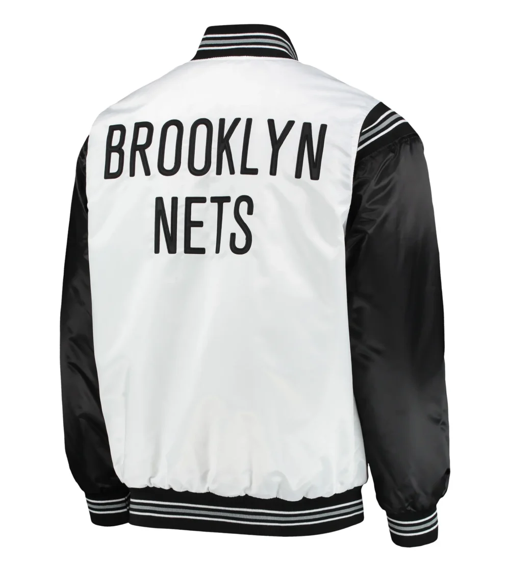 Brooklyn Nets Starter Renegade Satin Varsity Jacket