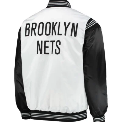 Brooklyn Nets Starter Renegade Satin Varsity Jacket