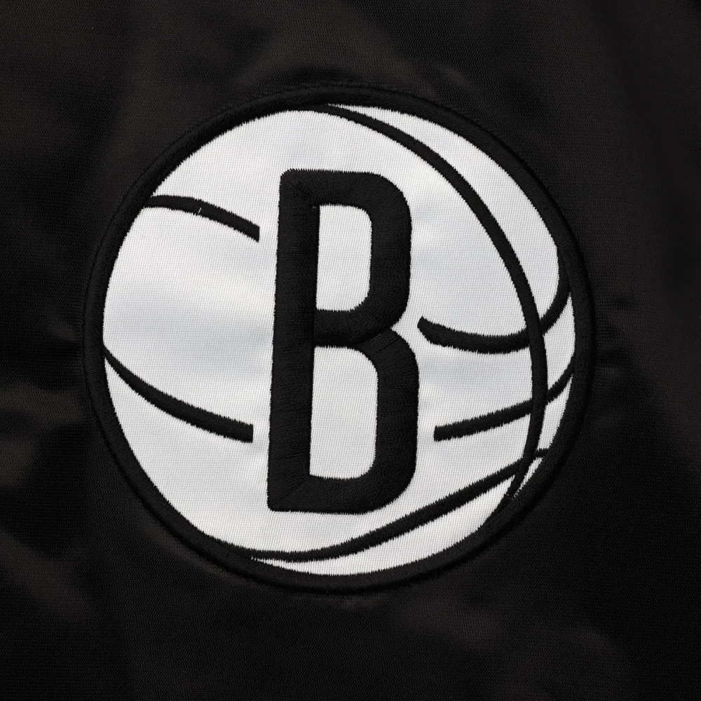 Brooklyn Nets Starter The Enforcer Satin Varsity Jacket