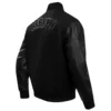 Brooklyn Nets Triple Black Varsity Jacket