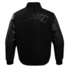 Brooklyn Nets Triple Black Varsity Jacket