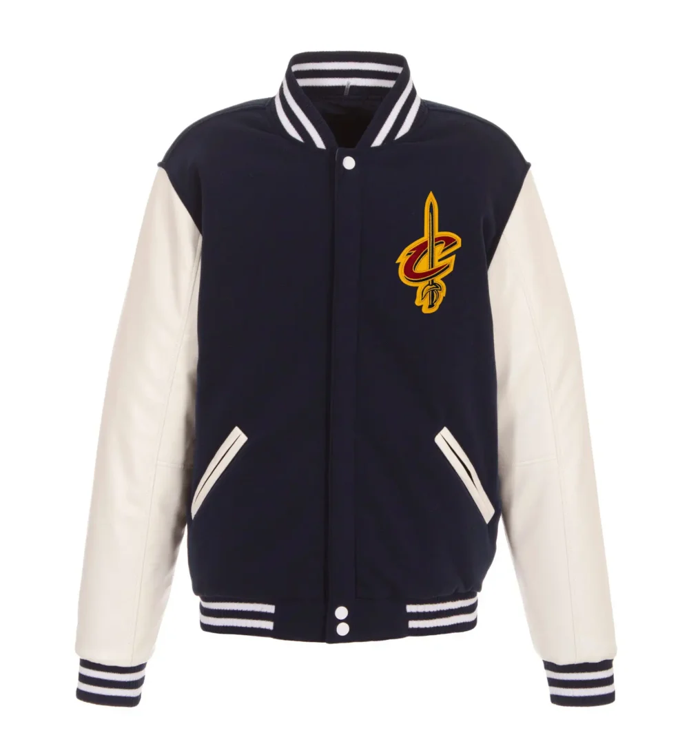 Cleveland Cavaliers Reversible Wool & Leather Varsity Jacket