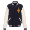 Cleveland Cavaliers Reversible Wool & Leather Varsity Jacket