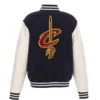 Cleveland Cavaliers Reversible Wool & Leather Varsity Jacket