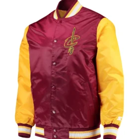 Cleveland Cavaliers Starter Rookie Maroon & Gold Varsity Jacket