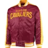 Cleveland Cavaliers Starter The Offensive Maroon Satin Varsity Jacket