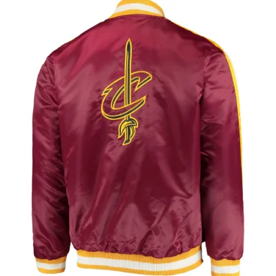 Cleveland Cavaliers Starter The Offensive Maroon Satin Varsity Jacket