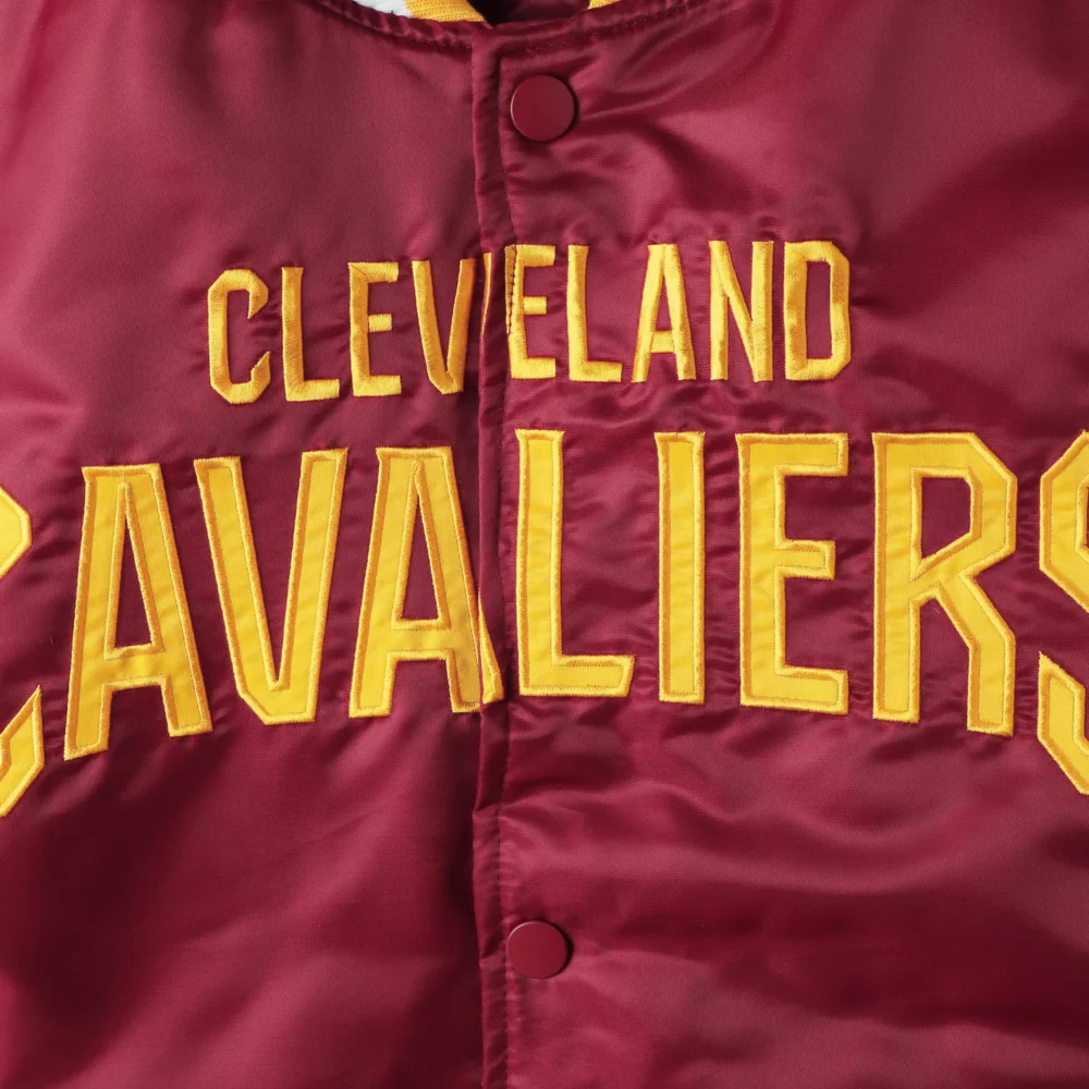 Cleveland Cavaliers Starter The Offensive Maroon Satin Varsity Jacket