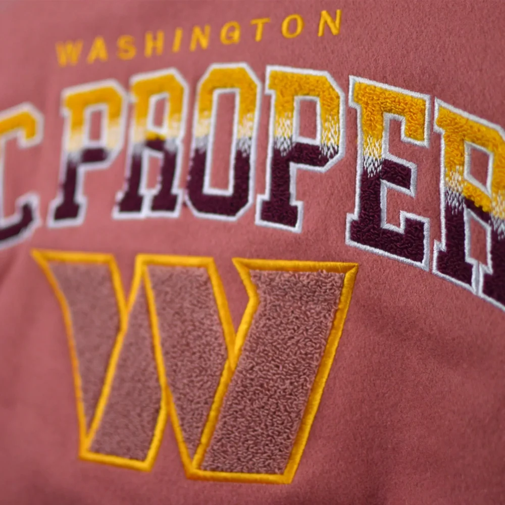 DC Proper Pink Washington Commanders Varsity Jacket