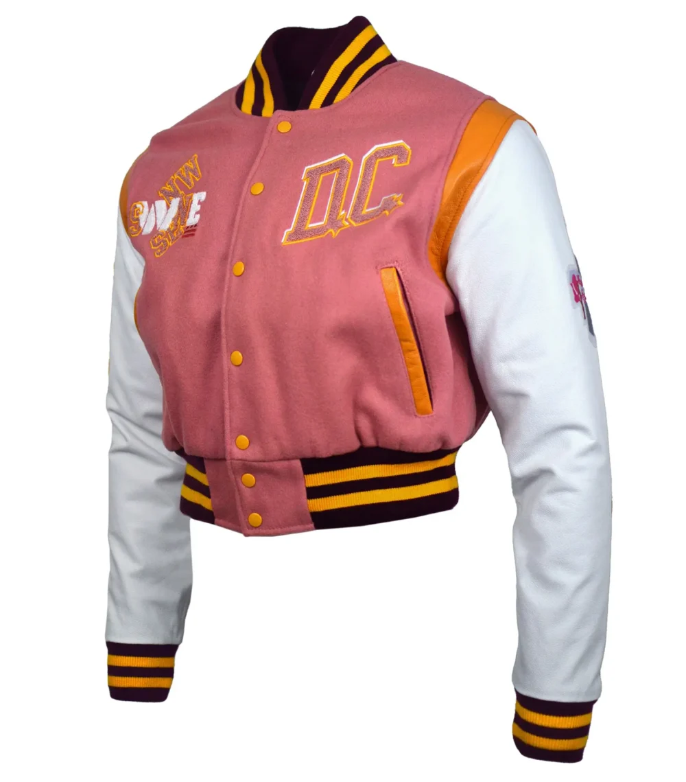 DC Proper Pink Washington Commanders Varsity Jacket