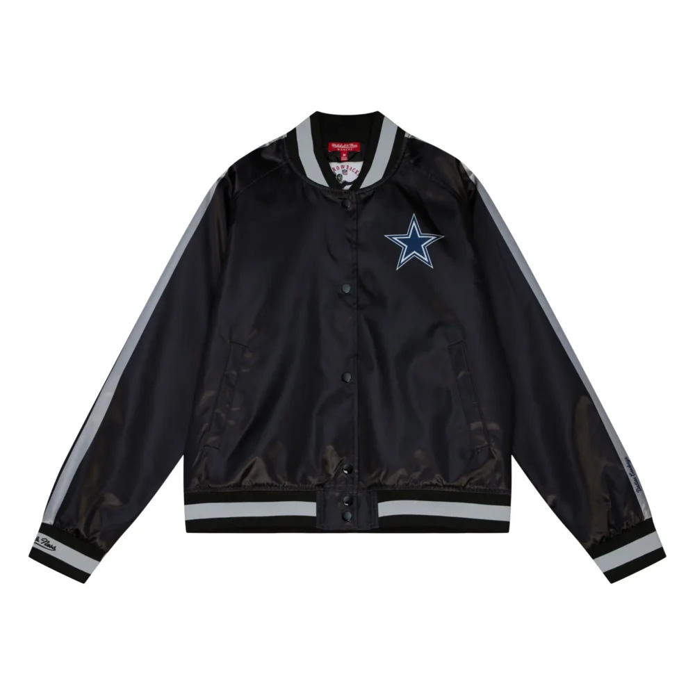 Dallas Cowboys Raglan Black Varsity Jacket