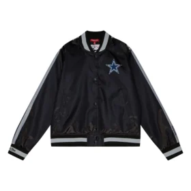 Dallas Cowboys Raglan Black Varsity Jacket