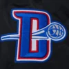 Detroit Pistons Big Logo Black Satin Varsity Jacket