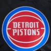 Detroit Pistons Big Logo Black Satin Varsity Jacket