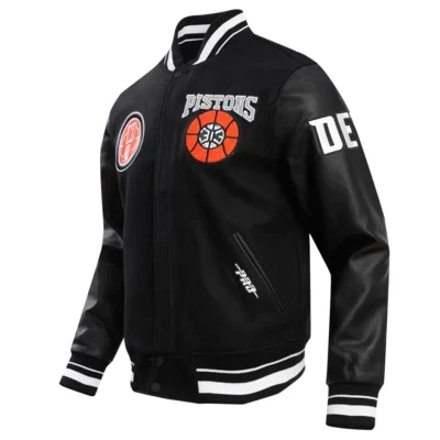 Detroit Pistons Pro Standard Wool & Leather Varsity Jacket