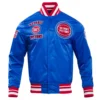 Detroit Pistons Retro Classic Rib Satin Varsity Jacket