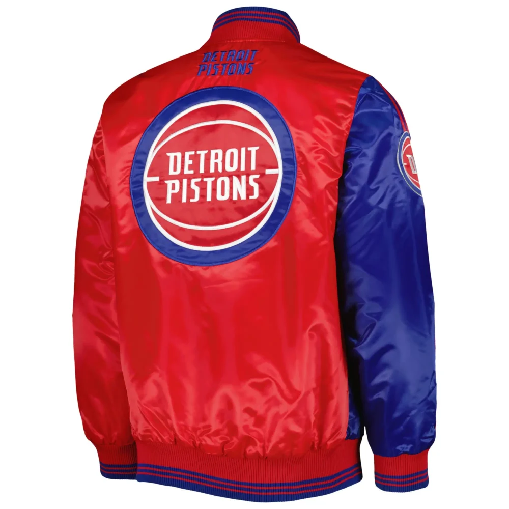 Detroit Pistons Starter Fast Break Satin Varsity Jacket