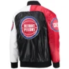 Detroit Pistons Starter Tricolor Remix Raglan Satin Varsity Jacket