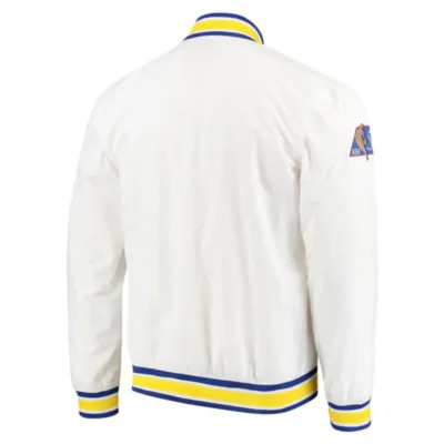 Golden State Warriors Authentic Warm Up White Varsity Jacket