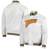 Golden State Warriors Hardwood Classics Raglan Satin Varsity Jacket