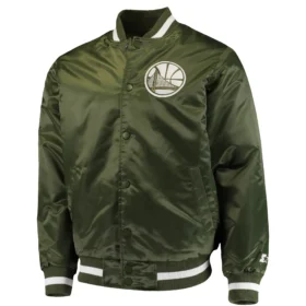 Golden State Warriors Starter Full-Snap Satin Green Jacket