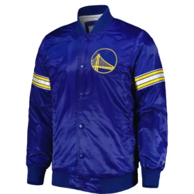 Golden State Warriors Starter Pick & Roll Satin Varsity Jacket