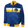 Golden State Warriors Starter Reliever Varsity Satin Raglan Jacket