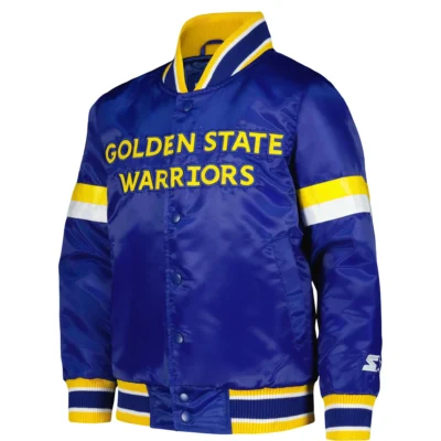 Golden State Warriors Starter Youth Home Game Satin Varsity Jacket