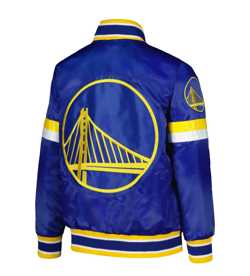 Golden State Warriors Starter Youth Home Game Satin Varsity Jacket