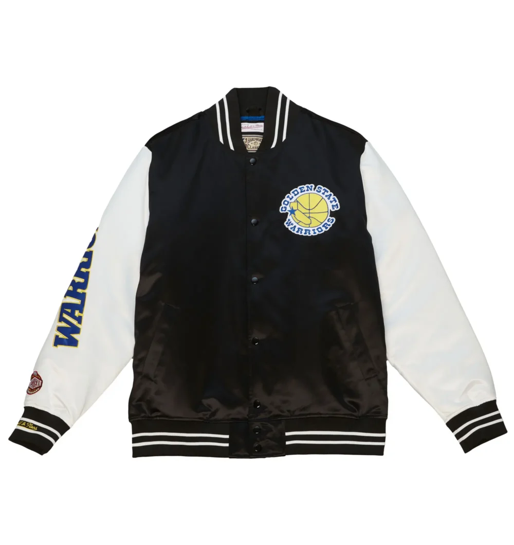 Golden State Warriors Team Origins Satin Varsity Jacket